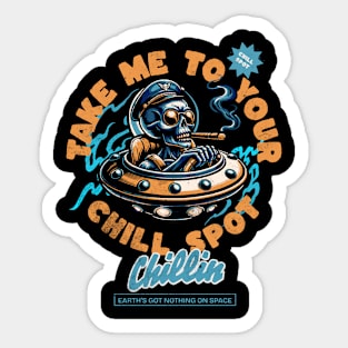 Take Me to Your Chill Spot Sticker